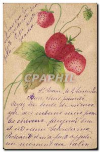 Old Postcard Fancy (drawing hand) Strawberries