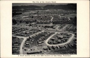 Oak Ridge Tennessee TN Birdseye View City of the Atomic Bomb 1940s Postcard