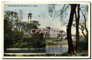 Old Postcard Nottingham University Lake