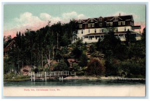 c1905 Overlooking Holly Inn Building Christmas Cove Maine ME Vintage Postcard
