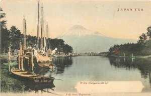 Postcard Japan C-1910 Tea Tagonoura Fuji Advertising 23-4074