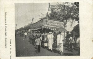 indochina, Cambodia, PHNOM PENH, Funeral Procession (1899) Postcard