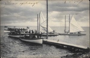 Oshkosh Wisconsin WI Yachting Boat Races c1910 Vintage Postcard