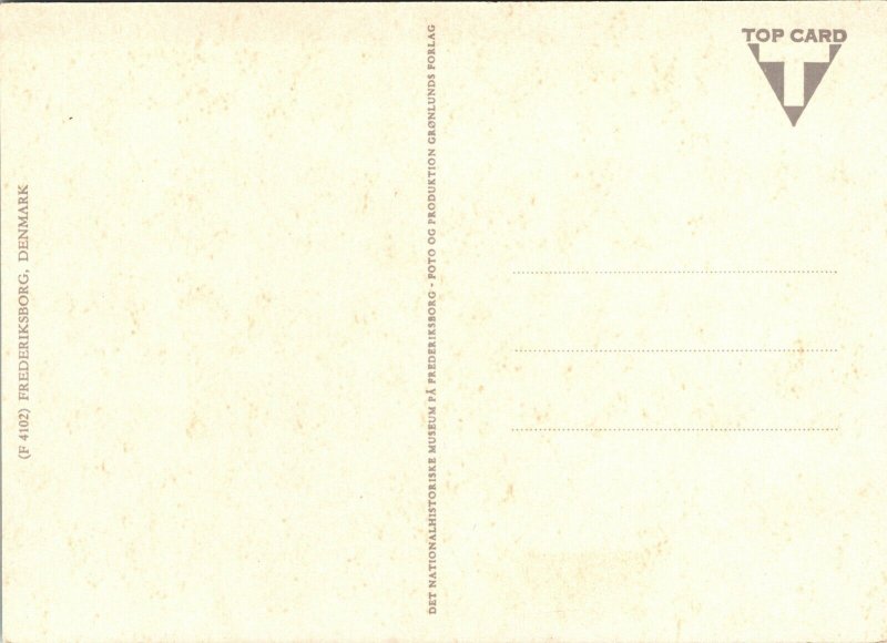 Fountain Frederiksborg Denmark Postcard Top Card UNP Chrome