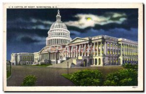 Old Postcard U S Capitol By Night Washington D C.