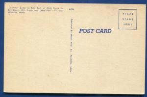 Boys Girls Scout Camp Tendoy Near Pocatello Idaho id linen postcard