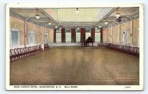 MANCHESTER NH New Hampshire ~ RICE-VARICK HOTEL Ballroom Roadside 1948 Postcard