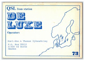 Postcard QSL Radio Card From Sweden