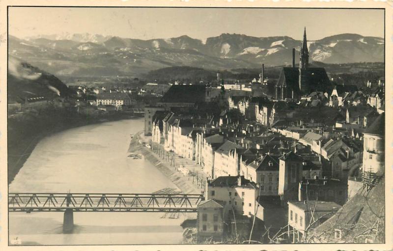 Steyr panorama Austria vintage real photo postcard