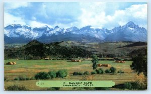 SHAMROCK, TX Texas ~ EL RANCHO CAFE Advertising c1950s Roadside Postcard