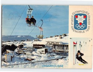 Postcard The Gaboreaux Ski-Resort & Ski-Lift Chamrousse France Jieux Olympiques