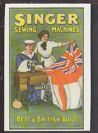 Singer Trade Card Reproduction Postcard BIN 