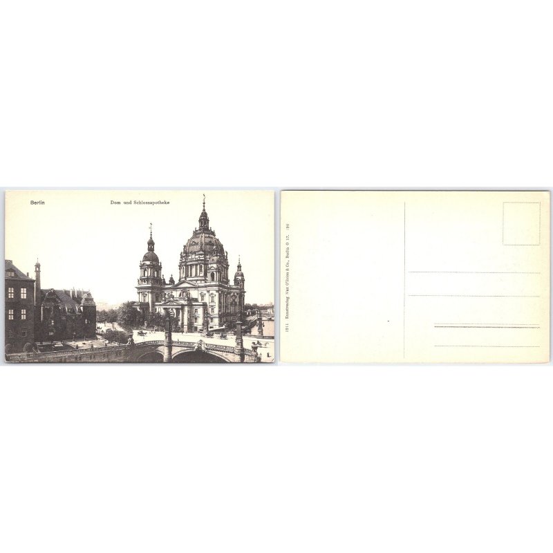 Postcard Berlin Dom und Schlossapotheke Architecture 1911