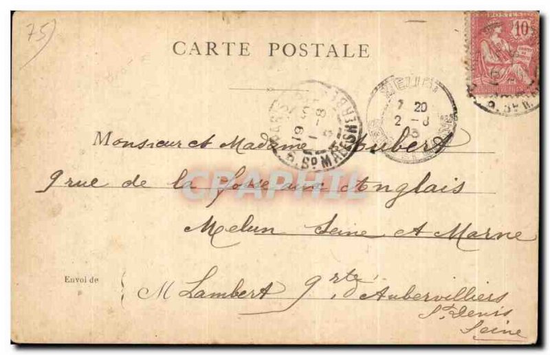 Old Postcard Paris Panoramic