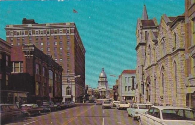 Illinois Springfield Capitol Avenue Street Scene