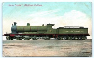 UNITED KINGDOM, UK ~ Skibo Castle HIGHLAND RAILWAY TRAIN  c1910s Postcard