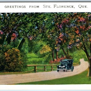 c1920s Sainte Florence Quebec, Canada Greetings Ste Village Ford Model A PC A206