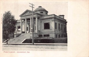 PUBLIC LIBRARY LOGANSPORT INDIANA POSTCARD (c. 1905)