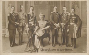 German imperial family Kaiser Wilhelm II & Victoria Luise with their sons