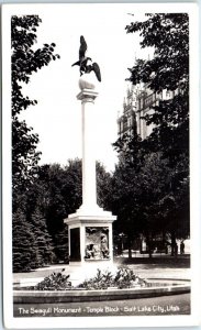 Postcard - The Seagull Monument - Temple Block - Salt Lake City, Utah