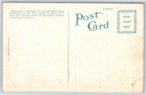 Mooseheart IL~Home For Children By Loyal Order Of Moose Lodge~Lake & Dam~Vtg PC