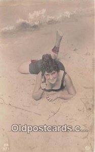 Beach Scene, Bathing Beauty Unused 