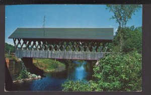 New Hampshire Keniston bridge over Blackwater River at Andover pm1956 - Chrome