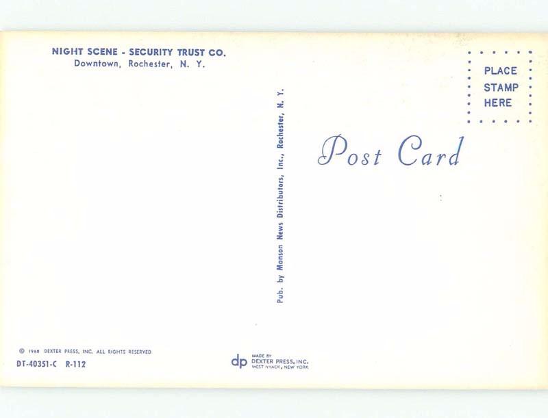 Unused Pre-1980 SECURITY TRUST COMPANY BANK Rochester New York NY E6913