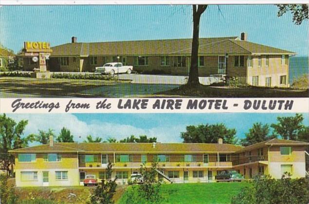 Minnesota Duluth Greetings From The Lake Aire Motel