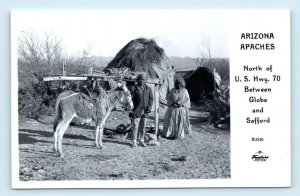 RPPC GLOBE/SAFFORD, Arizona ~ APACHE NATIVE AMERICANS ~Frasher c1940s Postcard