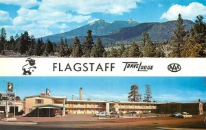 FLAGSTAFF, AZ Arizona  TRAVELODGE MOTEL Route 66~Roadside c1960s Chrome Postcard
