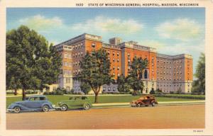 MADISON WISCONSIN GENERAL HOSPITAL POSTCARD 1941 PSMK