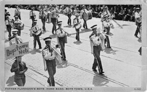 Father Flanagan's Boys Home Band, Boys Town, Nebraska 1930s Vintage Postcard