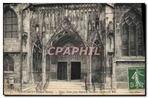 Old Postcard Chaumont Haute Marne Church St Jean Baptiste whole South Gate