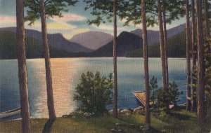 Postcard Morning Scene Grand Lake CO Mt Baldy