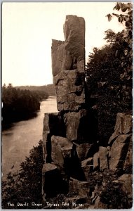 Devil's Chair Taylor's Falls Minnesota Rock Formation Real Photo RPPC Postcard