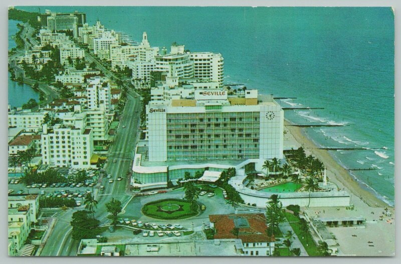 Miami Florida~Seville Hotel Building~Million Dollar Ocean~Standard Chrome Postca