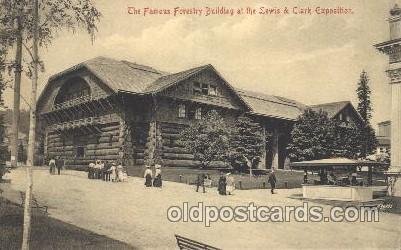 The famous Forestry Building Lewis & Clark 1905 Exposition Unused 