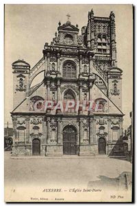 Old Postcard Auxerre L & # 39Eglise Saint Pierre