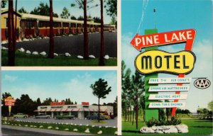 Pine Lake Motel Montgomery Alabama Postcard PC461