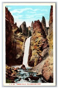 Tower Falls Yellowstone National Park WY Wyoming UNP WB Postcard T16