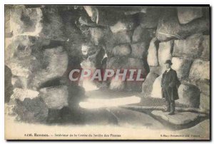 Postcard Old Rennes Interior of the Grotto Caves Jardin des Plantes