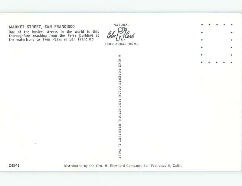 1950's SHOPS & WOOLWORTHS ON MARKET STREET San Francisco California CA j6112