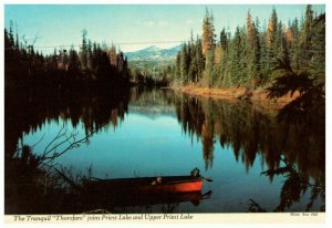 The Tranquil Thorofare joins Priest Lake and Upper Priest Lake Idaho Postcard