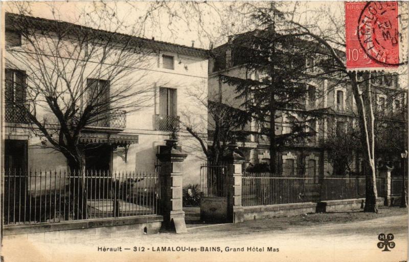 CPA Herault - Lamalou-les-Bains, Grand Hotel Mas (255502)