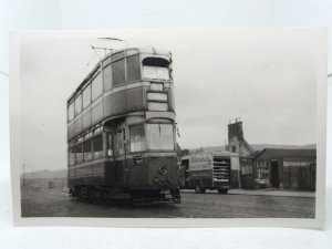 Original Vintage Photo Glasgow Tram 1100 as Modified Dalmuir West 4th Oct 1952