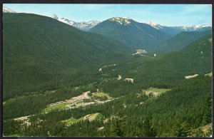 BC Panoramic View of Manning Provincial Park Pine Woods Lodge Chrome 1950s-1970s