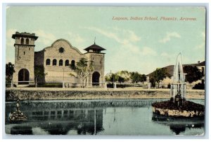 c1910's Lagoon Indian School Scene Phoenix Arizona AZ Unposted Fountain Postcard