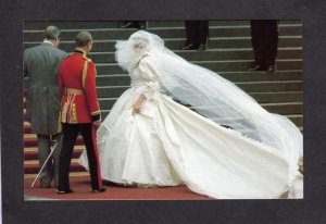UK Princess Diana Wedding Dress British Earl of Spencer Great Britain Postcard