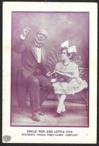 VICTORIAN TRADE CARD Stetsons Uncle Toms Cabin Company Uncle Tom & Little Eva